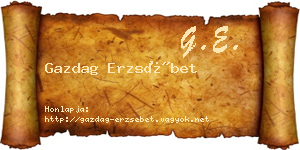 Gazdag Erzsébet névjegykártya