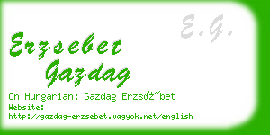 erzsebet gazdag business card